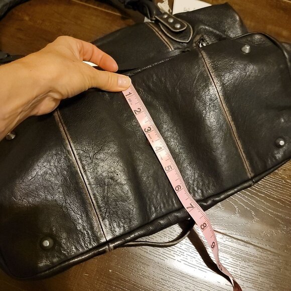 Free People Emerson Tote Women Black Leather Boho Chic Hippie Contemporary - Picture 7 of 8